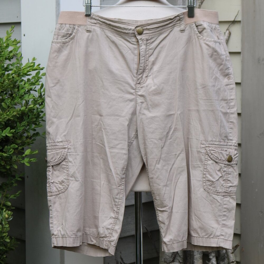 Christopher & Banks Beige Cargo Capris